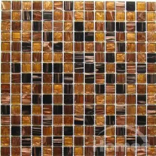 Luxury Black and Amber Glass Mosaic