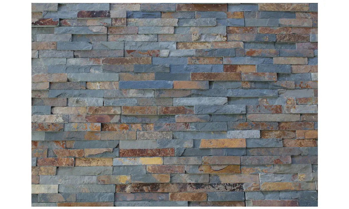 Multicolour Slate Split Face Tile cladding 100x360mm - Luxury Tiles UK