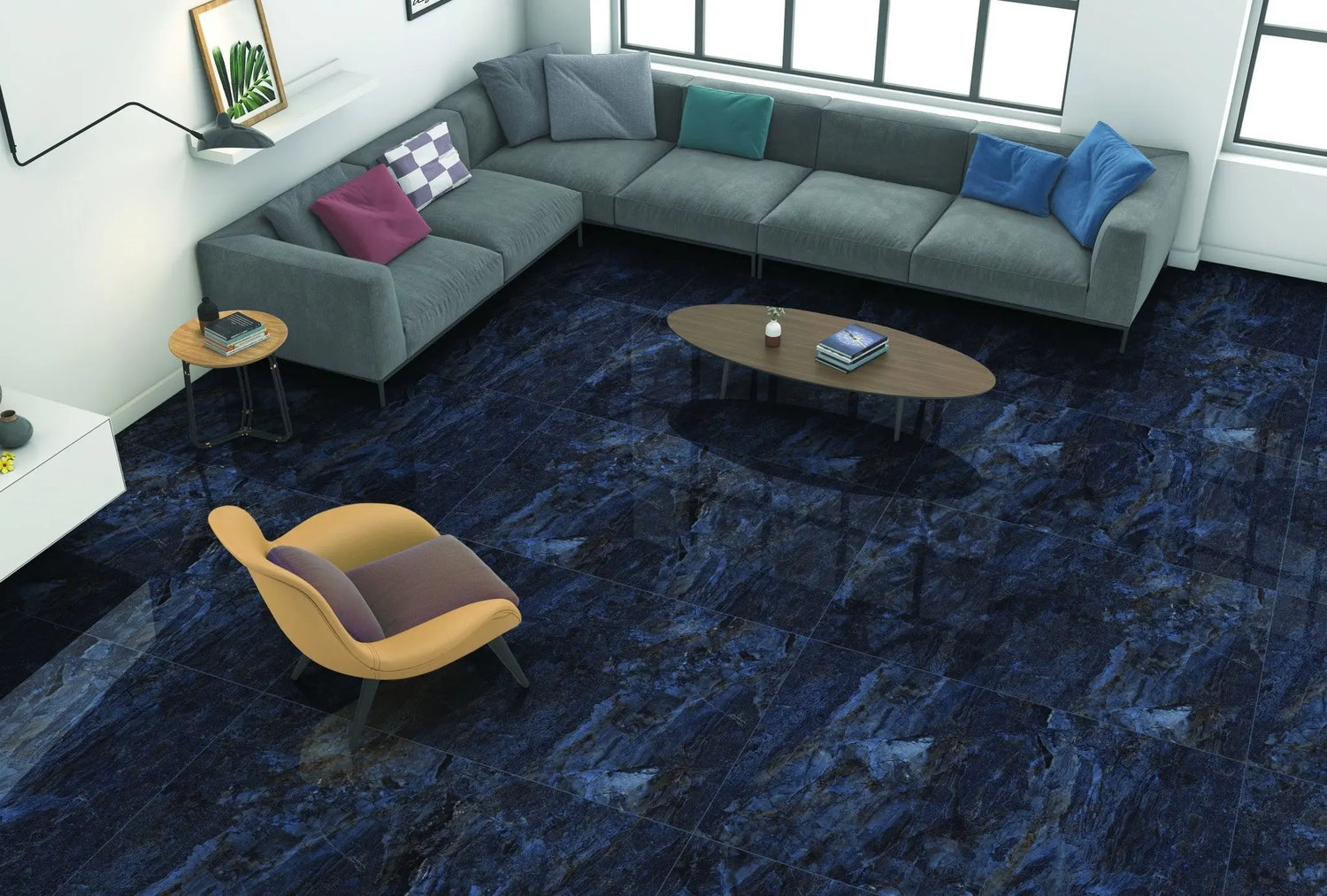 Venetian Blue Floor and wall Tile 1200x600mm Luxury Tiles