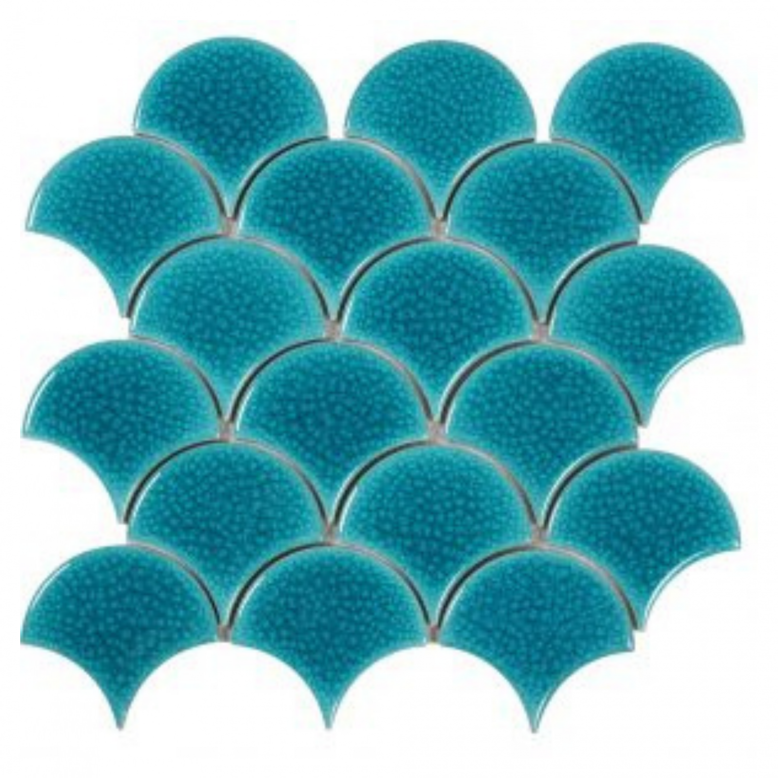 Drops Persian Teal Mosaic Tile - Luxury Tiles UK