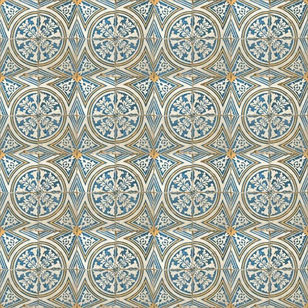 Maldives Blue Pattern Ceramic Floor 45x45cm Tile Luxury Tiles