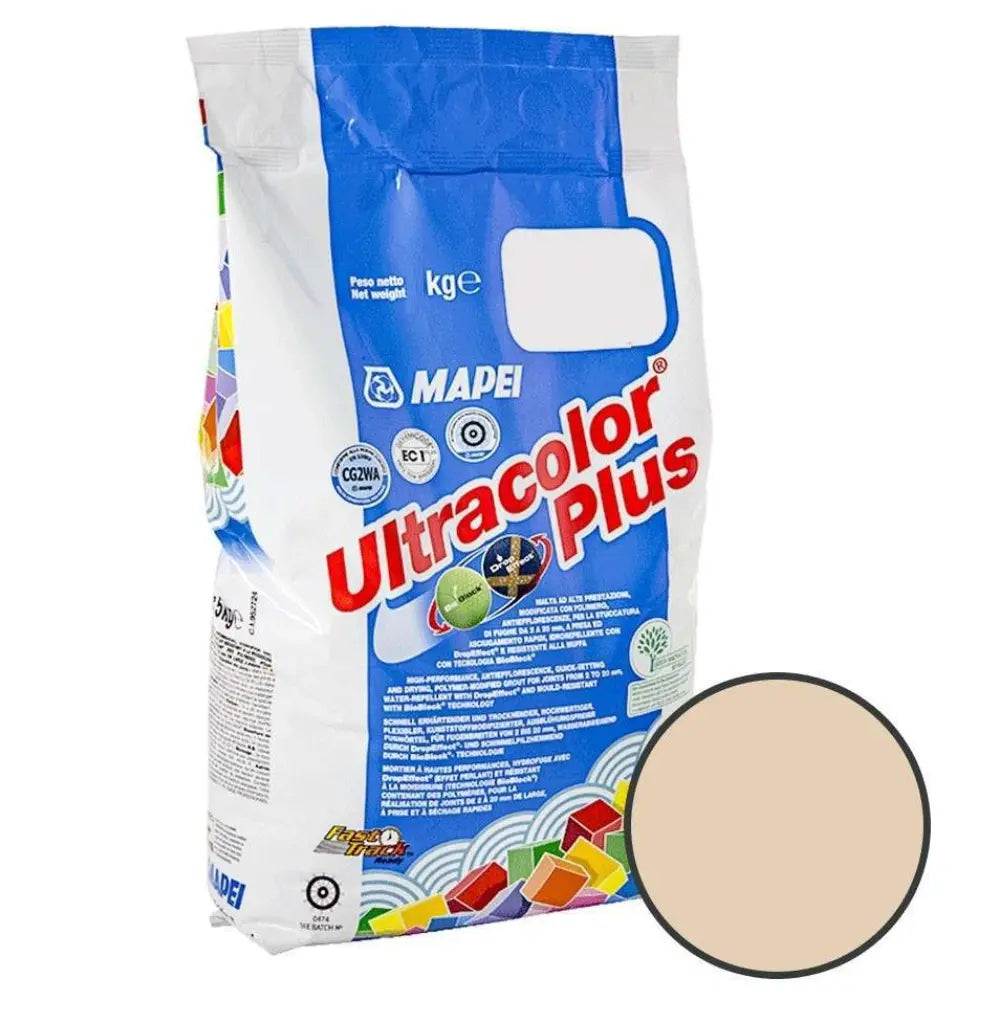 Ultracolour Plus 132 Beige Tile Grout 5kg Mapei