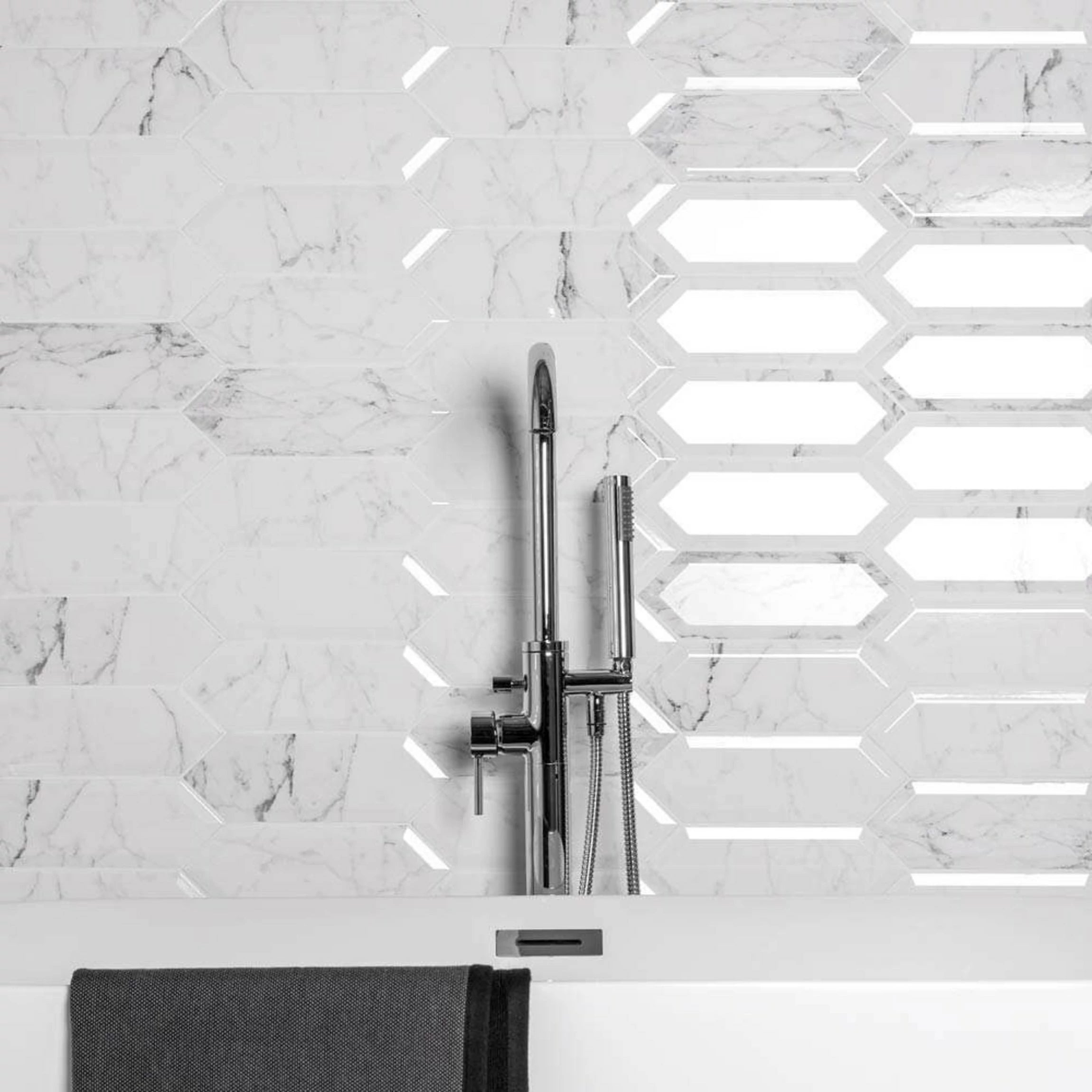 Concorde Marble Effect Wall Tile Gloss 300x100mm