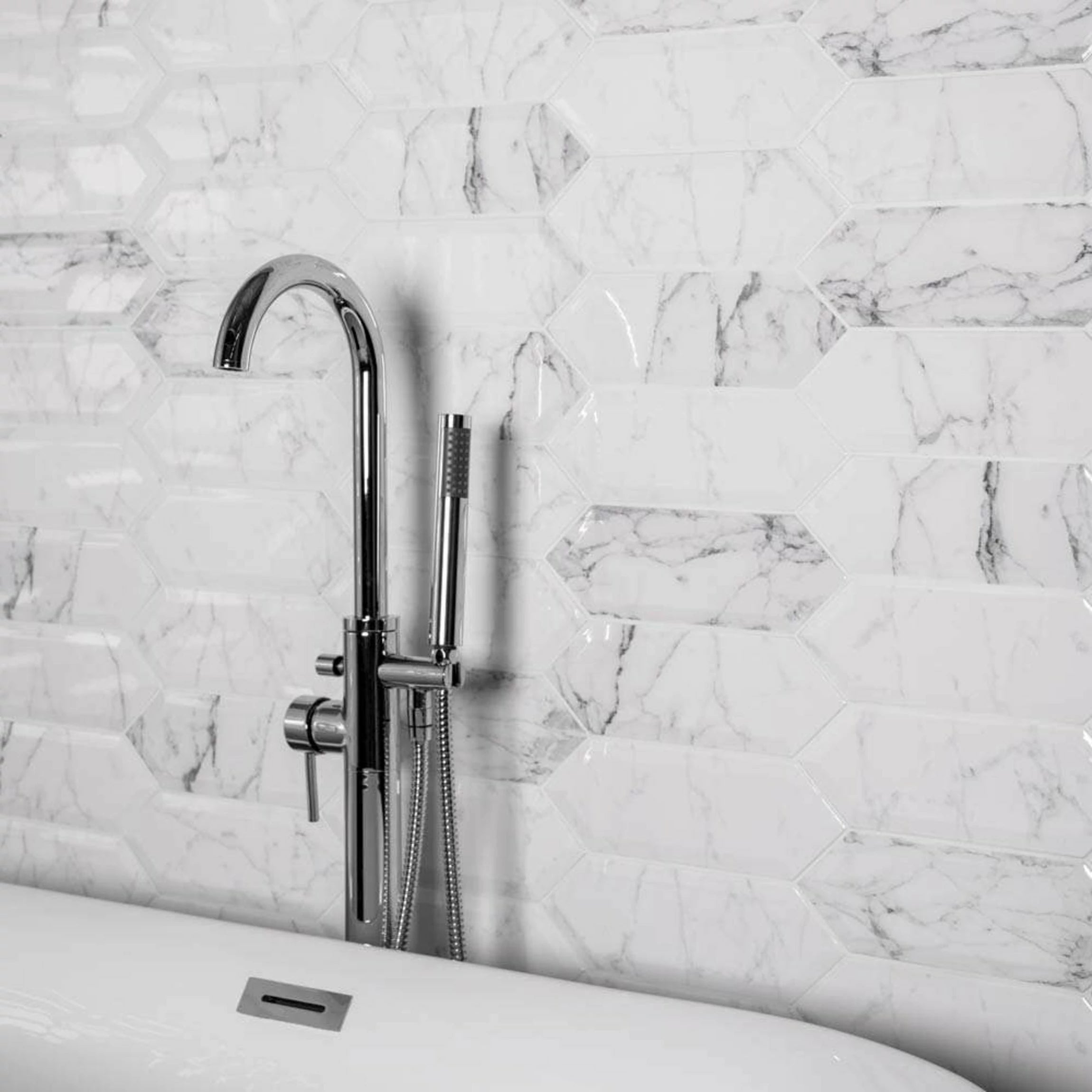 Concorde Marble Effect Wall Tile Gloss 300x100mm
