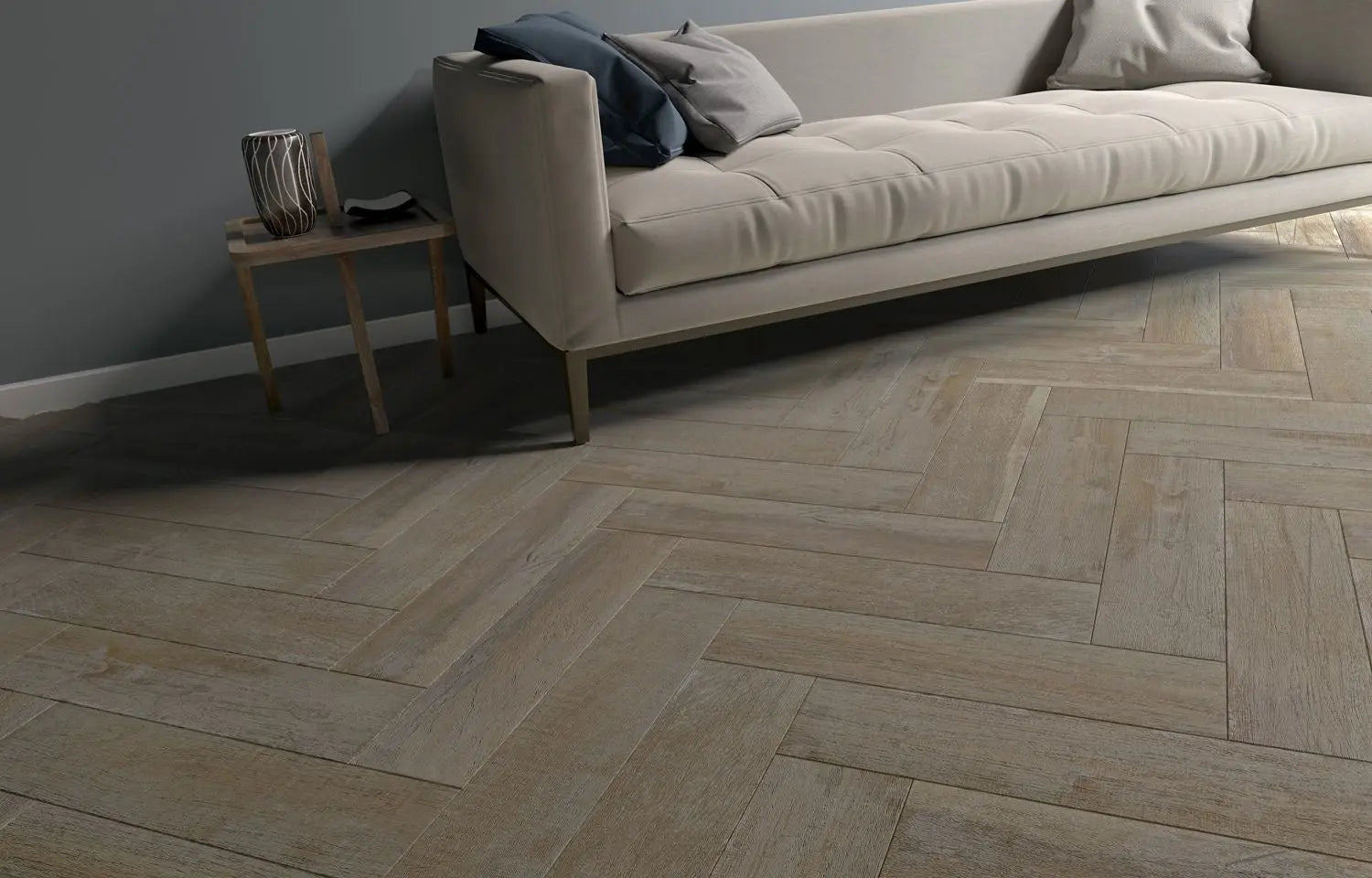 Birch Wood Herringbone Effect Floor Tiles - Luxury Tiles UK