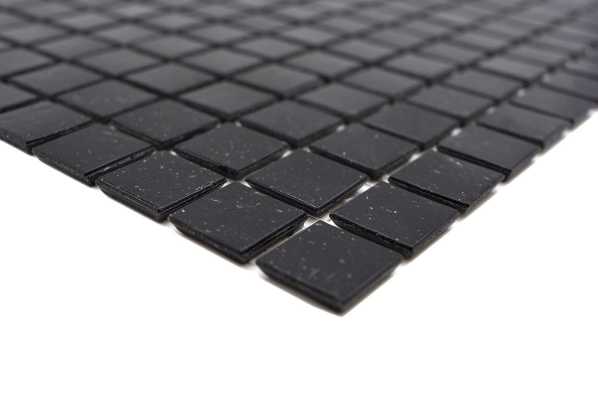 Black Noir Glass Floor and Wall Mosaic 327 x 305 mm