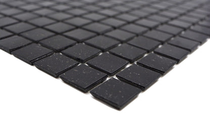 Black Noir Glass Floor and Wall Mosaic 327 x 305 mm