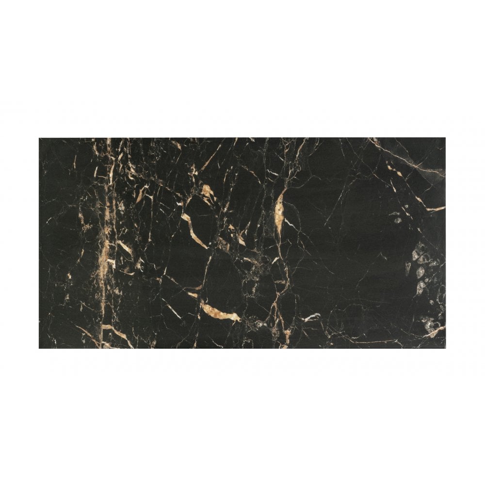 Gold Creama & Jet Black Marble Effect 600x300mm Wall Tile