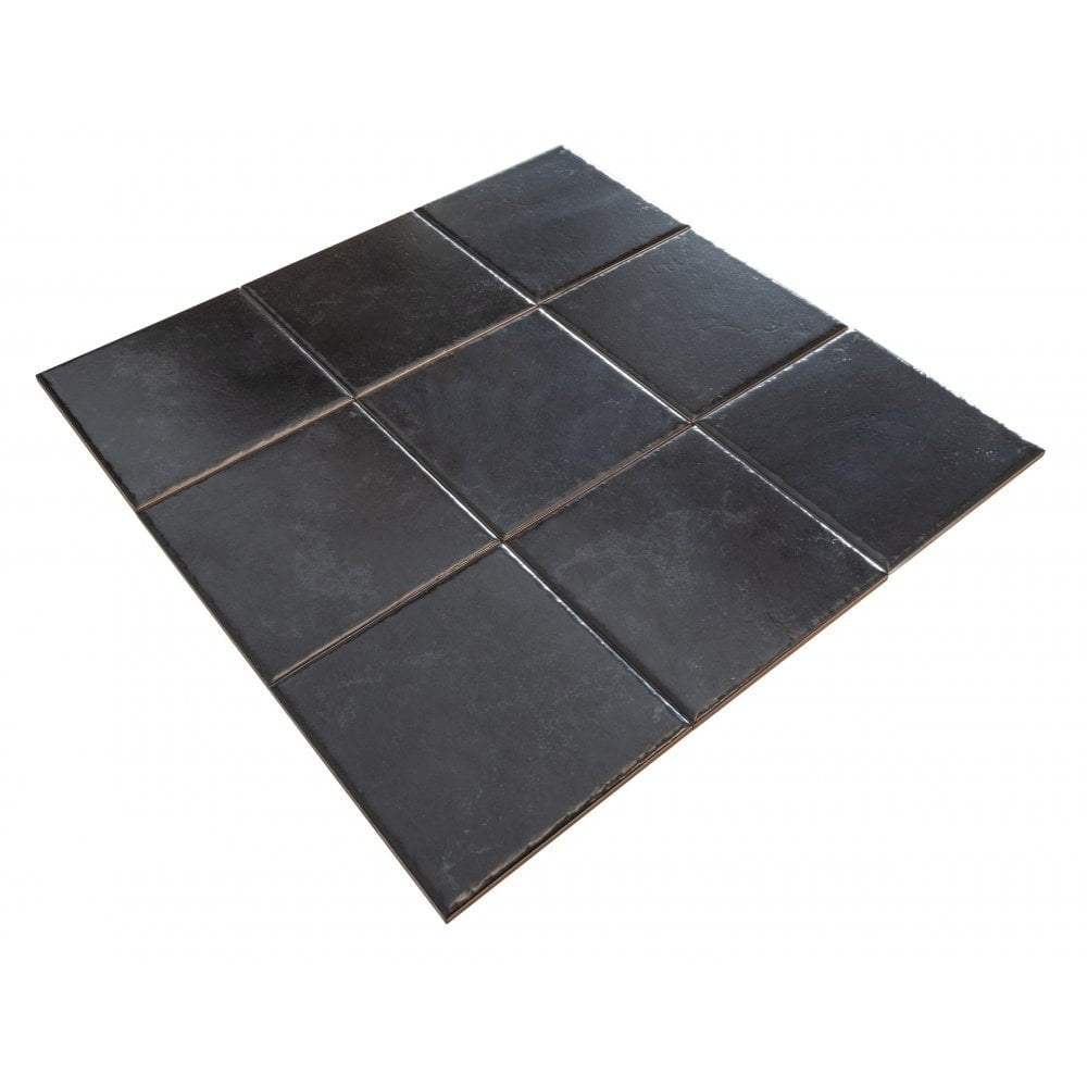 Slate Black Square Mosaic Tile - Luxury Tiles UK