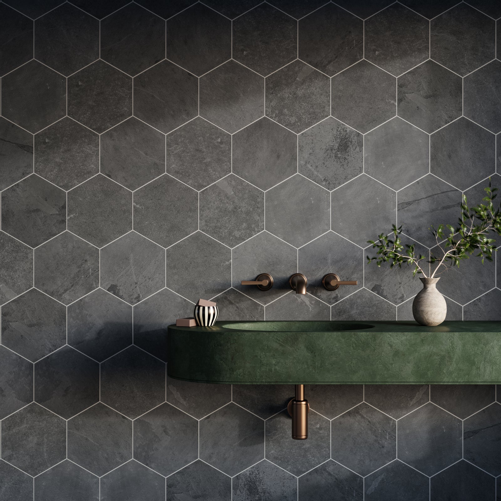 Modern Hexagon Slate Tiles - Luxury Tiles UK