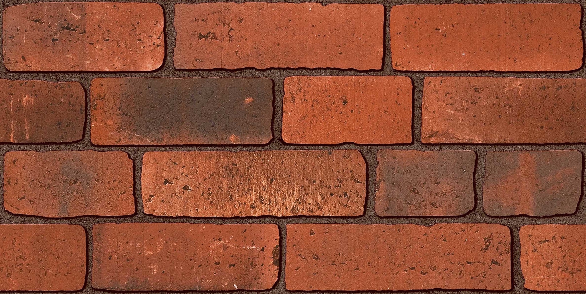 Masonary Red Brick Stone Split Face Wall Tiles 300x600mm - Luxury Tiles UK