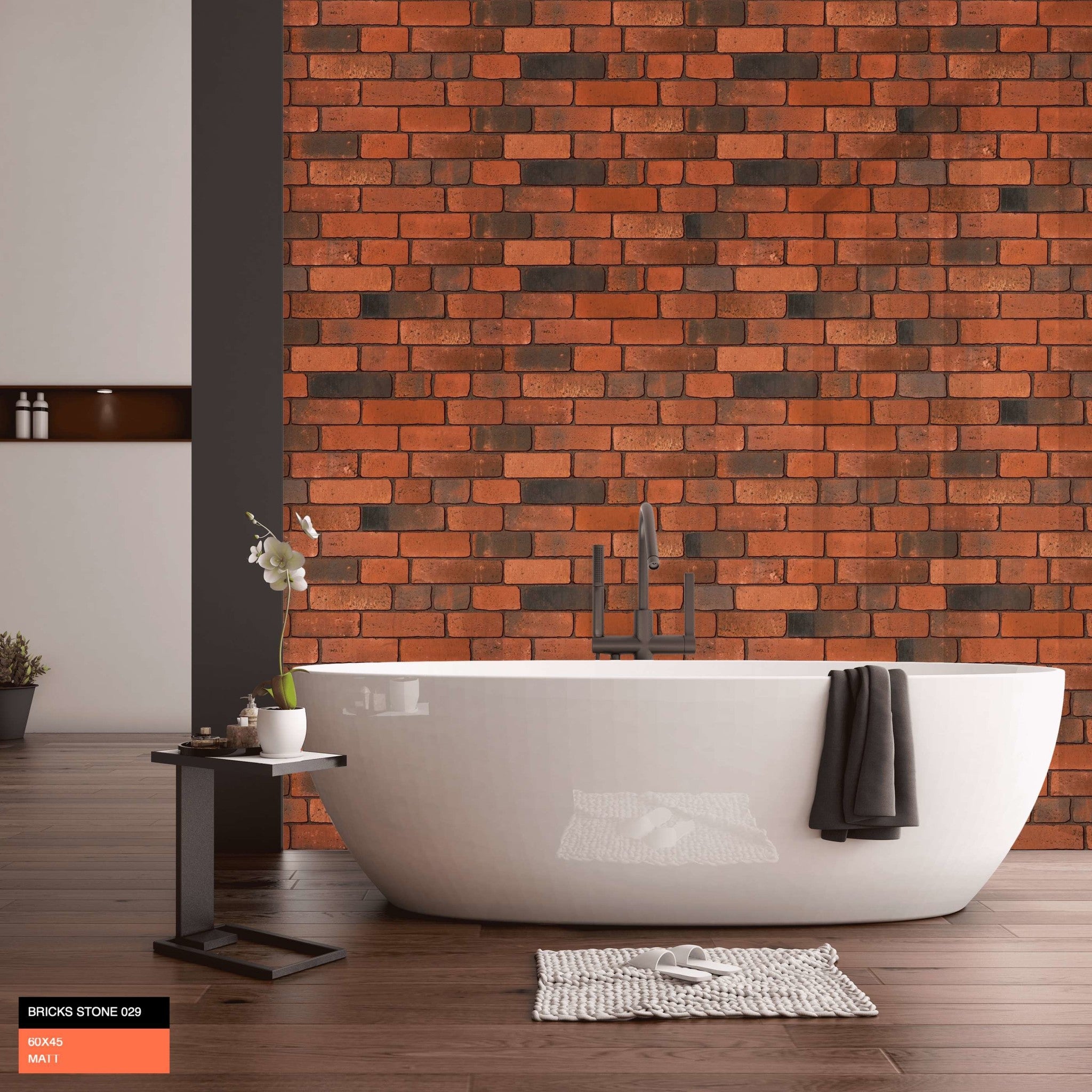 Masonary Red Brick Stone Split Face Wall Tiles 300x600mm - Luxury Tiles UK