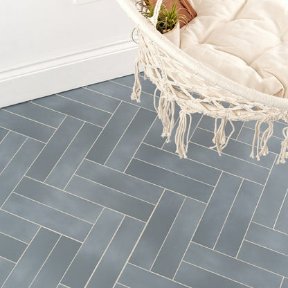 Brompton Blue Floor and Wall Brick Tile 72x295mm