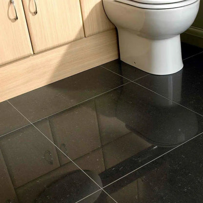 Noir Black Luxe Polished 60x60cm Porcelain Floor and Wall Tile Luxury Tiles UK