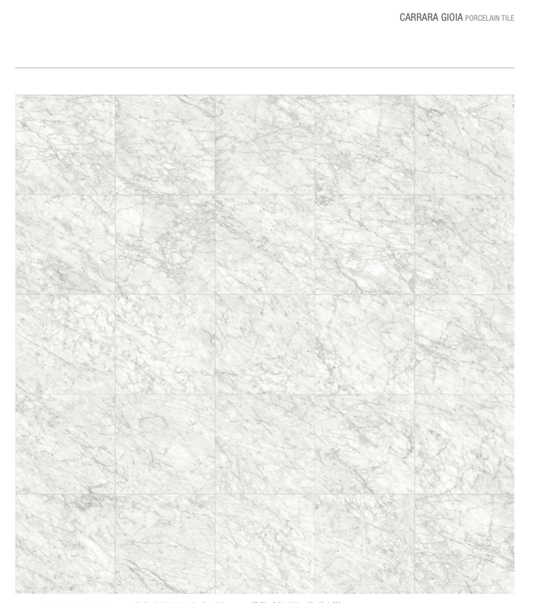 Carrara Gioia Rectified Polished Porcelain - Luxury Tiles UK