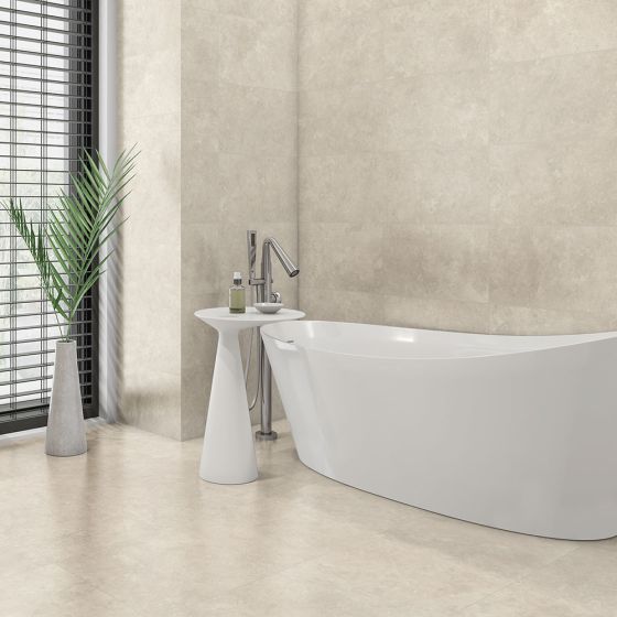 Andalusia Greige Stone Effect Matt Ceramic Wall Tile - 550mm x 330mm - Luxury Tiles UK