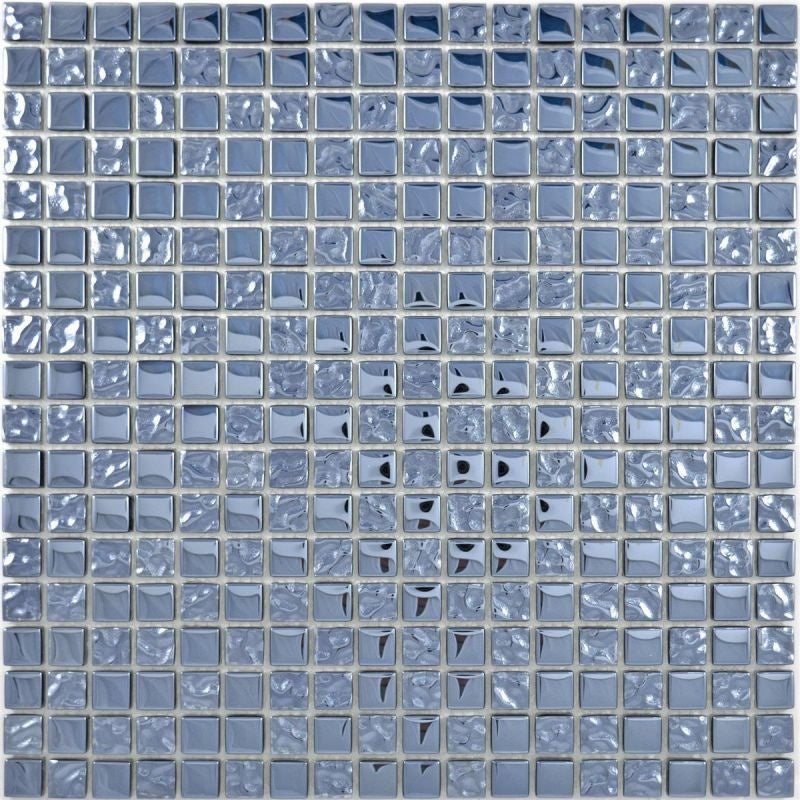 Black Cairo Glass Mosaic Tile 30x30cm - Luxury Tiles UK