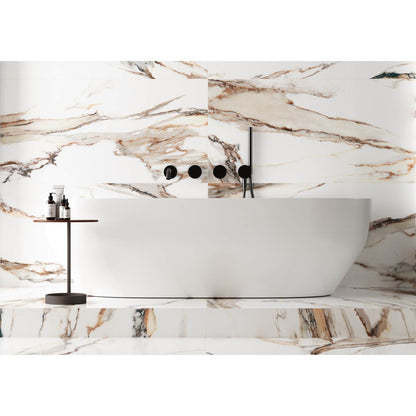 Gold Marble Effect 60x120cm Wall and Floor Porcelain Tile