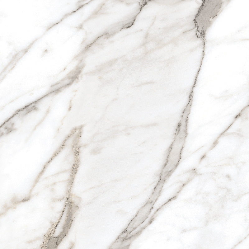 Natural Calacatta Marble Effect Polished Porcelain 60x60cm Wall and Floor Tile - Luxury Tiles UK