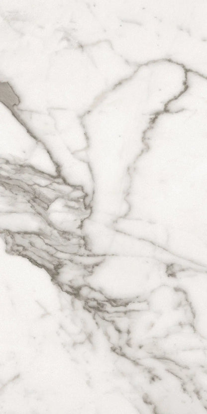 Verona Carrara Polished Marble effect Wall and Floor Tile 60x30cm Verona