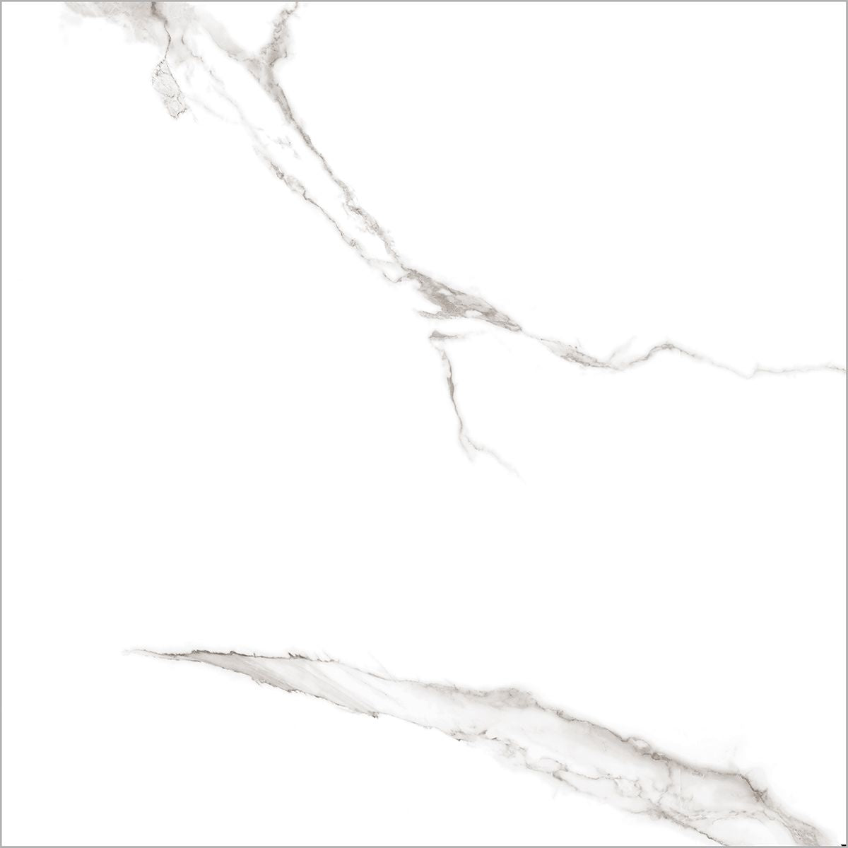 Carrara Marble Effect Gloss Tile 120x120cm - Luxury Tiles UK