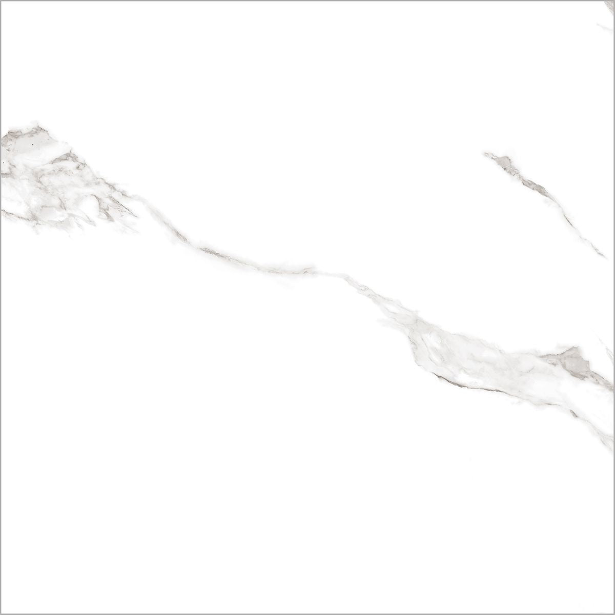 Carrara Marble Effect Gloss Tile 120x120cm - Luxury Tiles UK