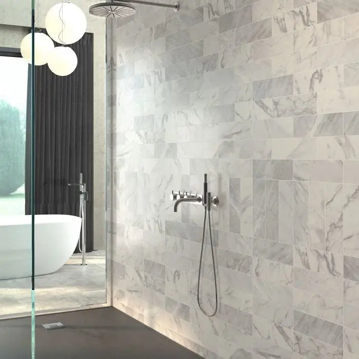 Metro Matt Marble Effect Wall Tile 10x30cm - Luxury Tiles UK