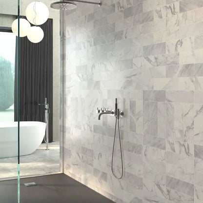 Metro Matt Marble Effect Wall Tile 10x30cm