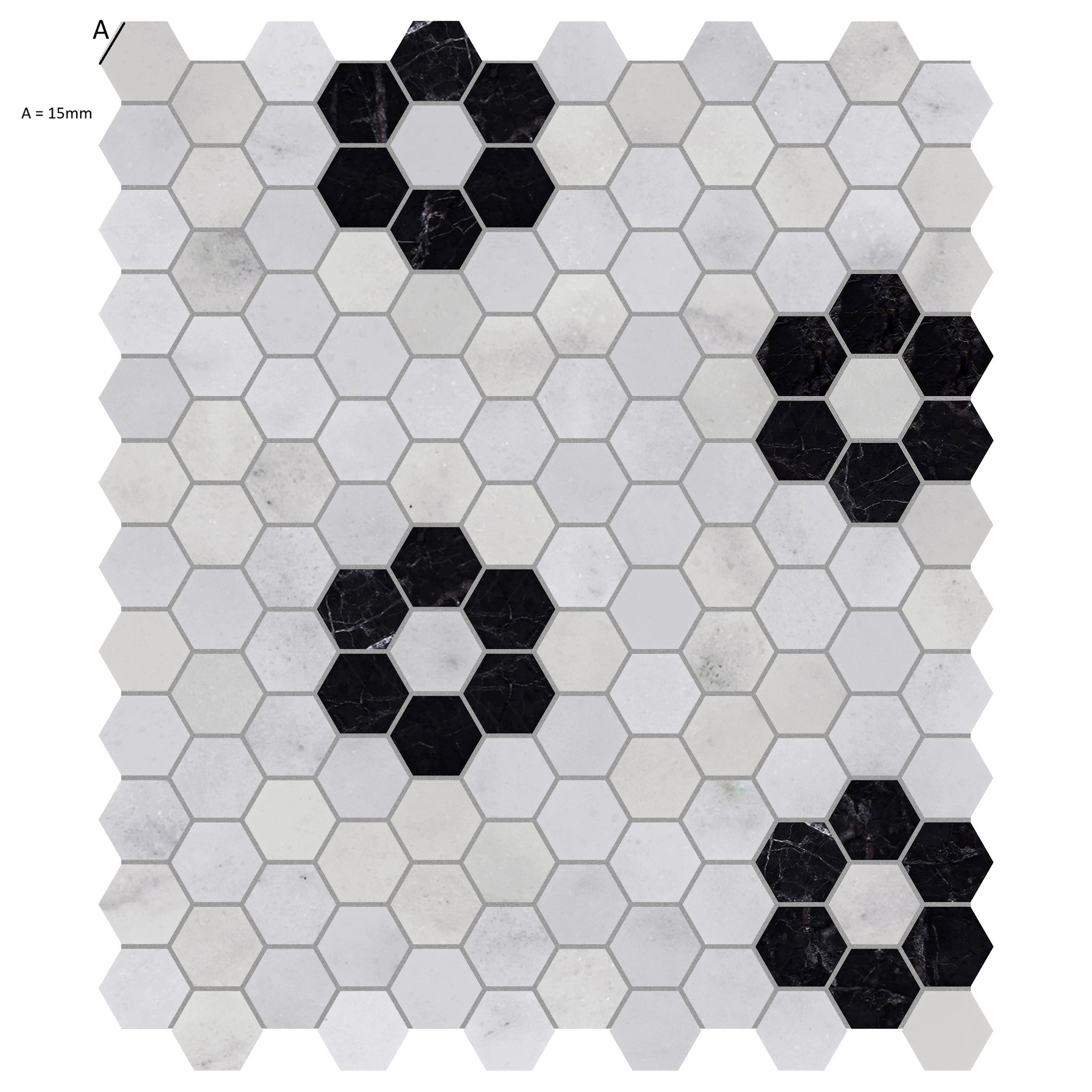 Carrara St Laurent Marble Flower Mosaic Tile - Luxury Tiles UK