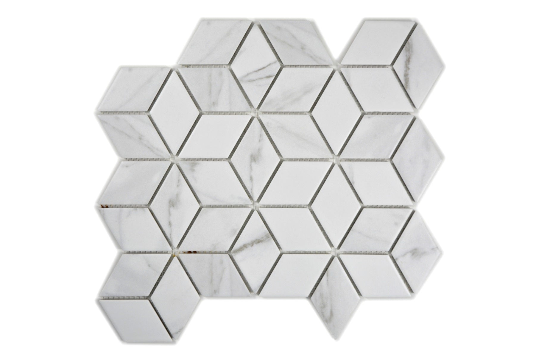 3D Staturio Matt Hexagon Decor Mosaic 266 x 305 mm - Luxury Tiles UK