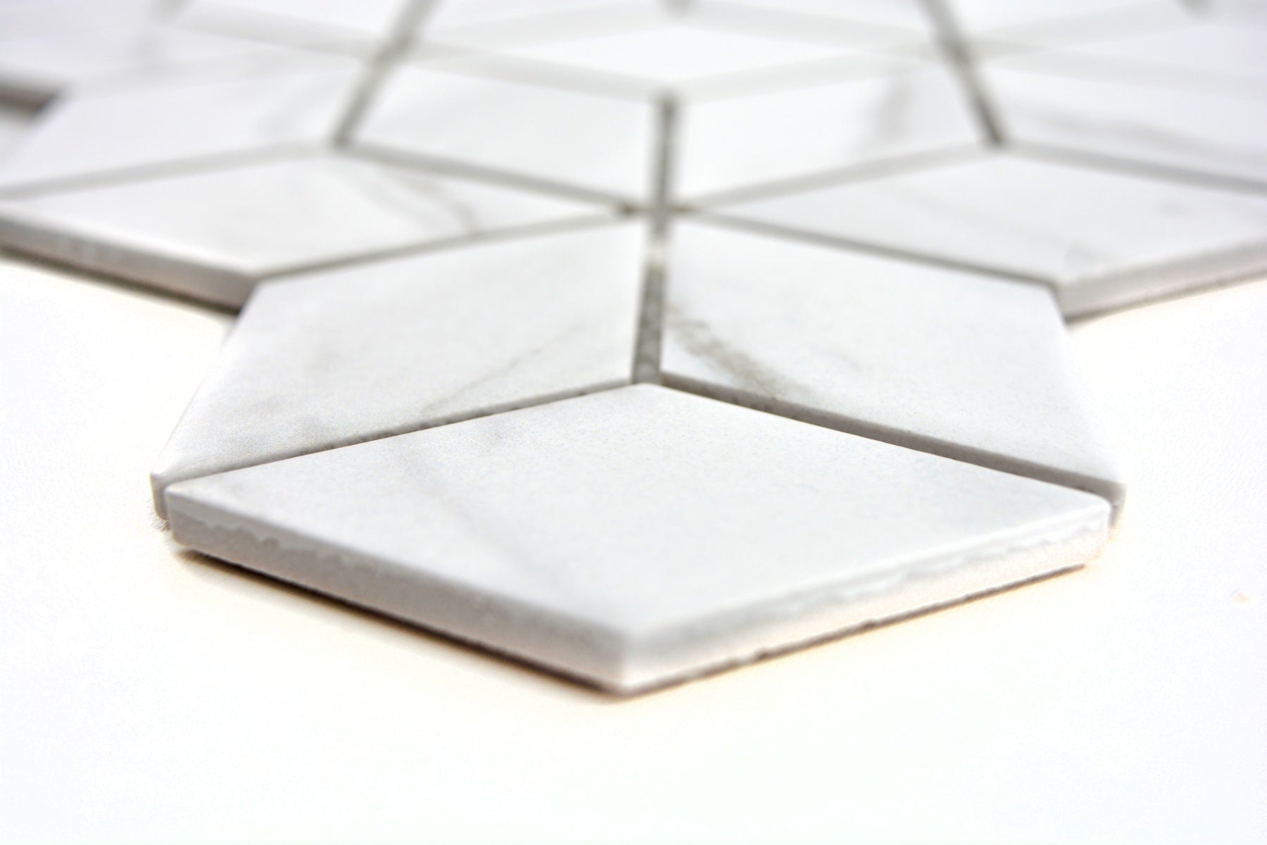 3D Staturio Matt Hexagon Decor Mosaic 266 x 305 mm - Luxury Tiles UK