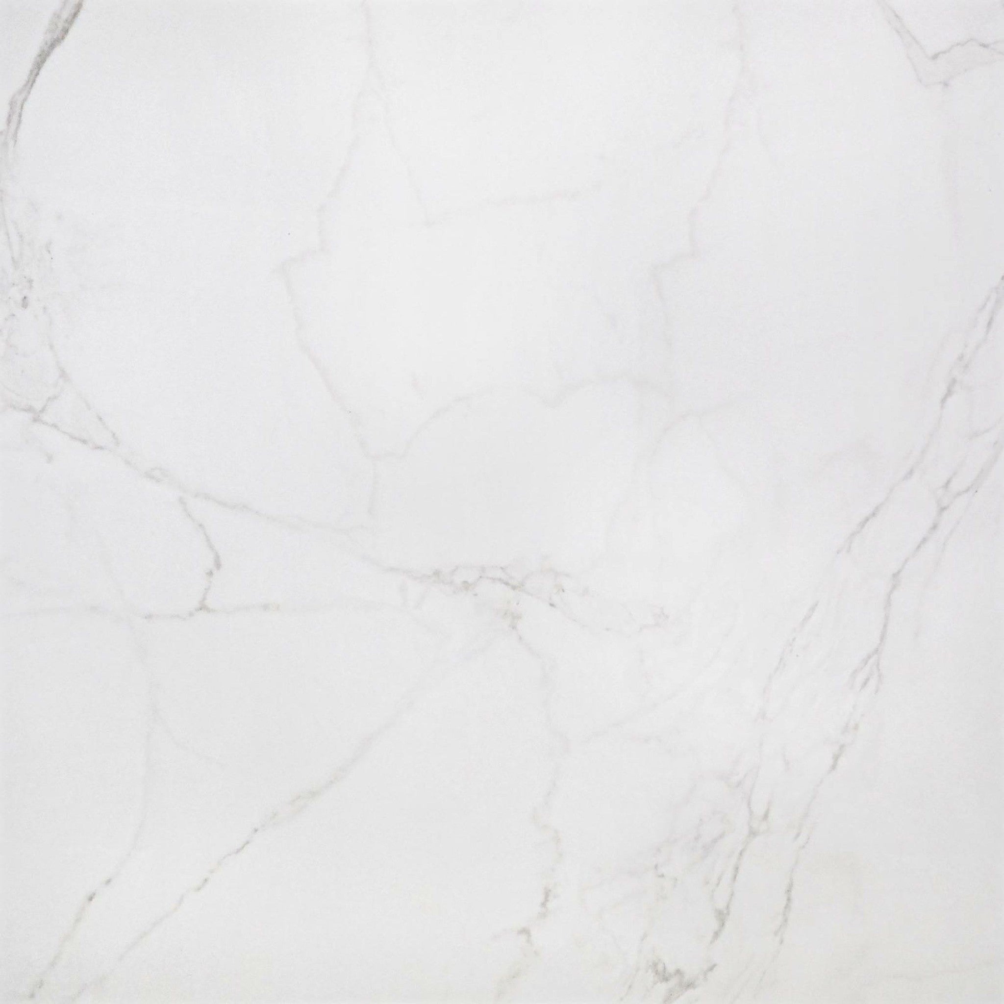 Bianca Polished White Marble EffectTile 800x800mm - Luxury Tiles UK