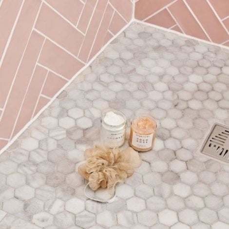 Long Island Marble Hexagon Mosaic Tile 30.5x26 - Luxury Tiles UK