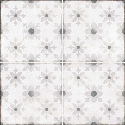 Classico Fleur Silver Pattern Tiles 450x450mm