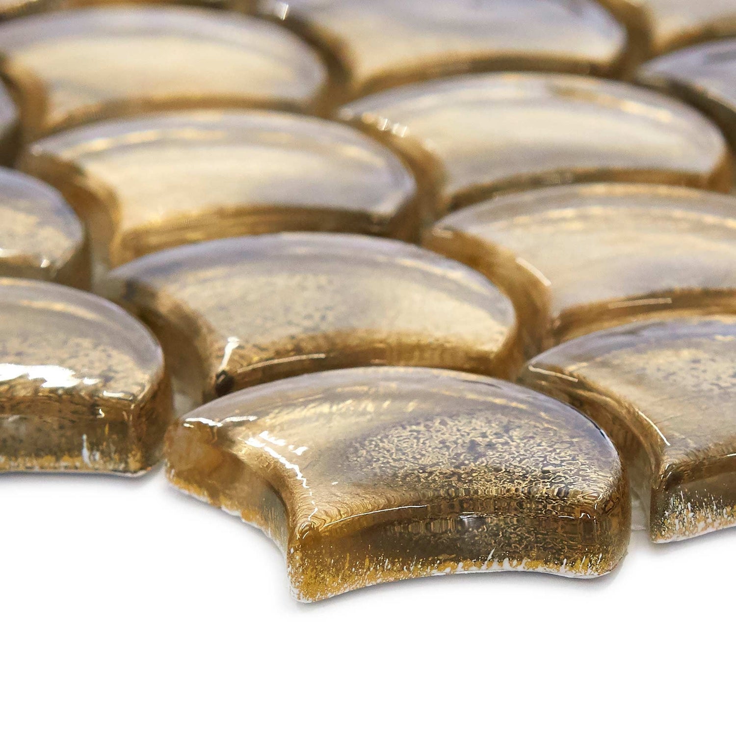Scallop Gold Shell Mosaic Tile – Luxury Tiles UK