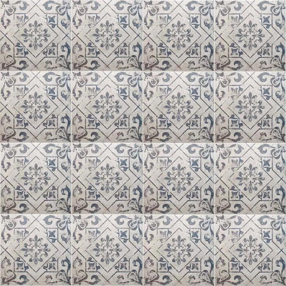 Winston Blue Pattern Ceramic Floor 45x45cm Tile Luxury Tiles