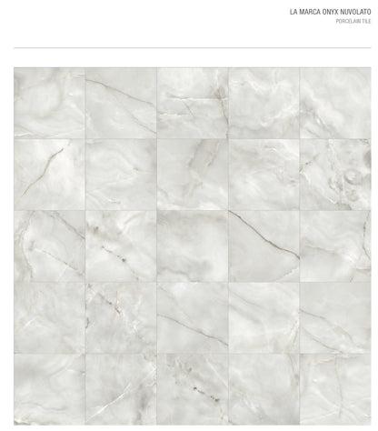 Onyx Nuvolato Rectified Honed Porcelain 60x60cm Tile