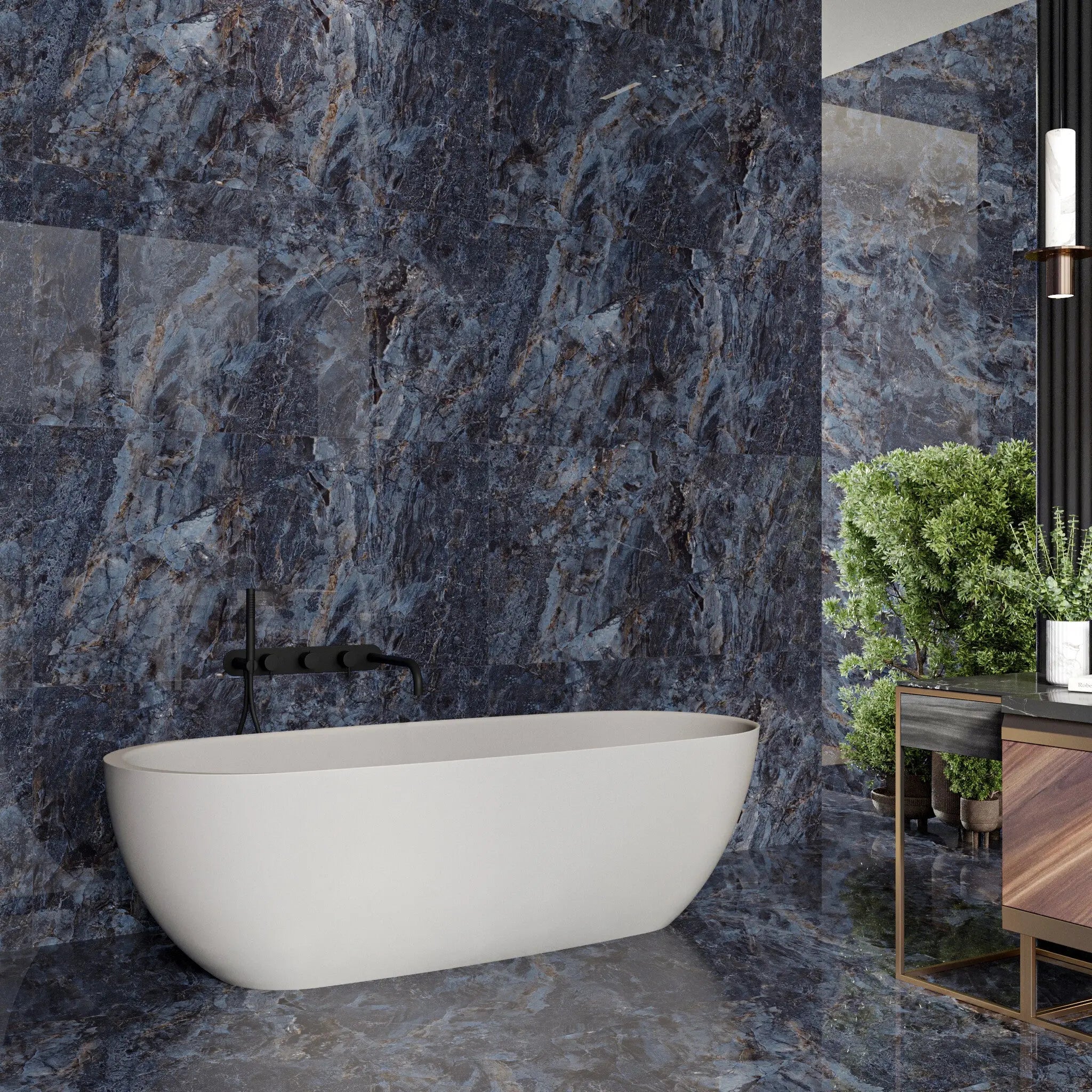 Venetian Blue Floor and wall Tile 1200x600mm Luxury Tiles