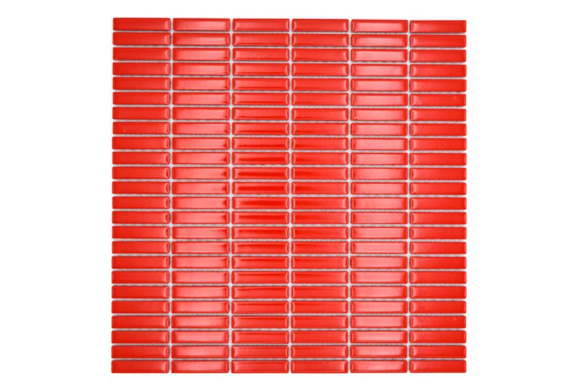 Red Kit Kat Mosaic Tile - Luxury Tiles UK