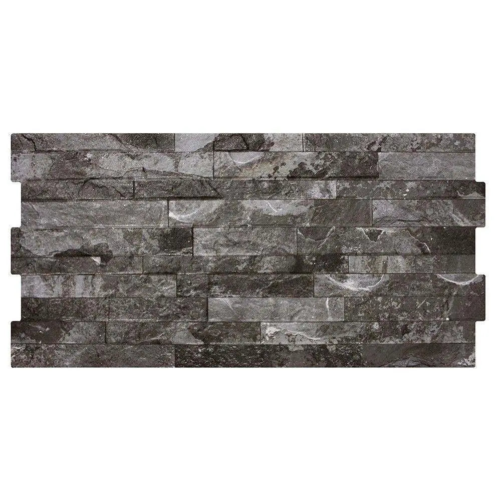 Charcoal Split Face Effect Tiles 