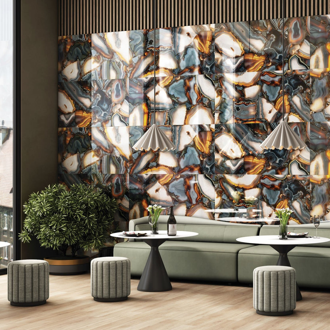 Carbone | Burnt Glass Tile 1200x600mm