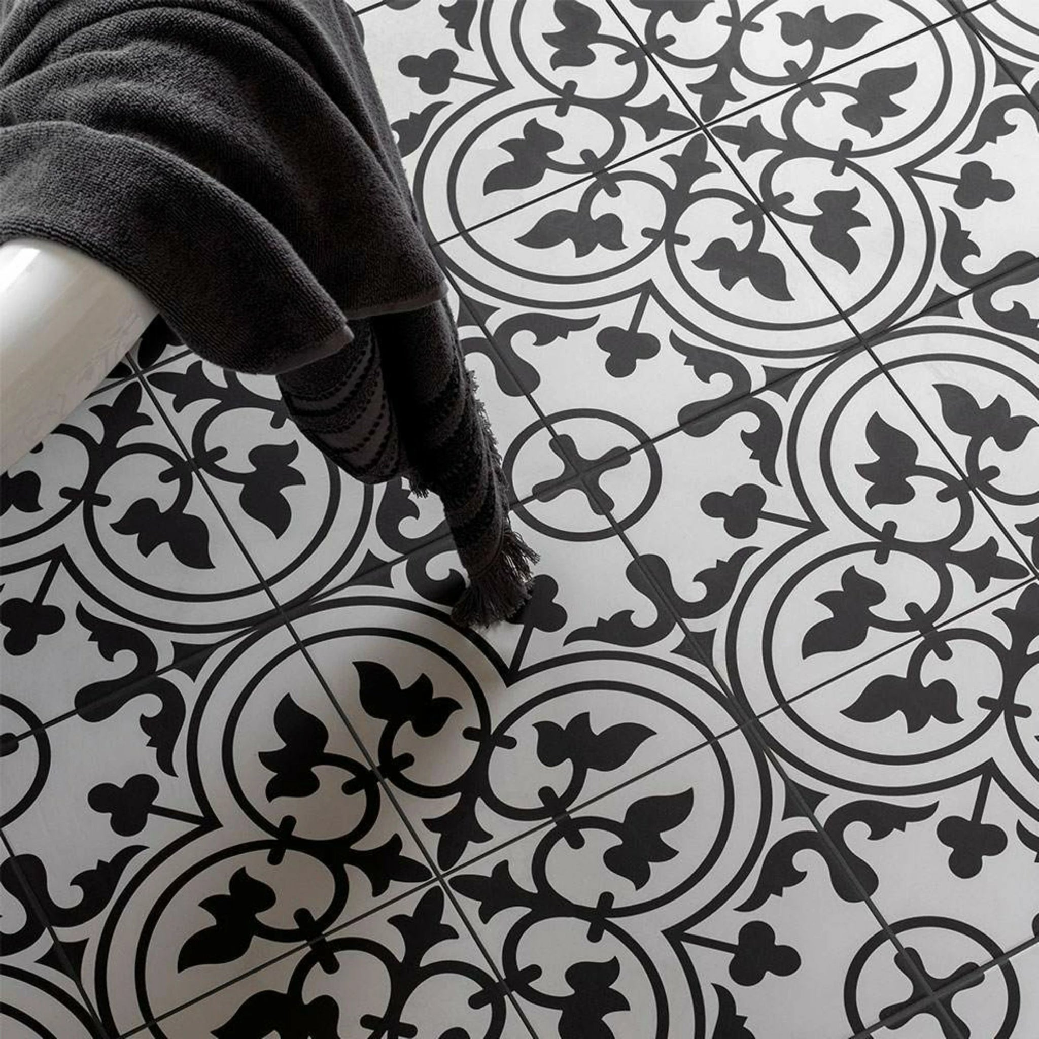 charter black patterned tiles