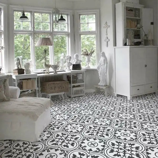 Charter Coal classic pattern wall and floor tile - Luxury Tiles UK