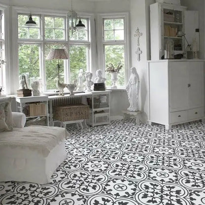 Charter Coal classic pattern wall and floor tile