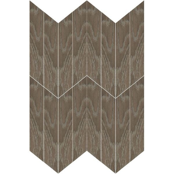 Cherry Chevron Wood Effect Floor and Wall Tile 80 x 400 mm - Luxury Tiles UK