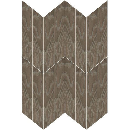 Cherry Chevron Wood Effect Floor and Wall Tile 80 x 400 mm - Luxury Tiles UK