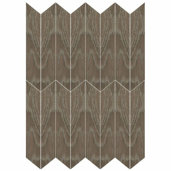 Cherry Chevron Wood Effect Floor and Wall Tile 80 x 400 mm - Luxury Tiles UK