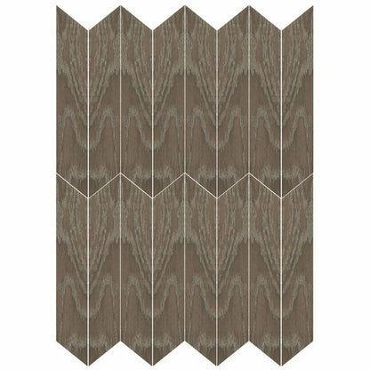 Cherry Chevron Wood Effect Floor and Wall Tile 80 x 400 mm - Luxury Tiles UK