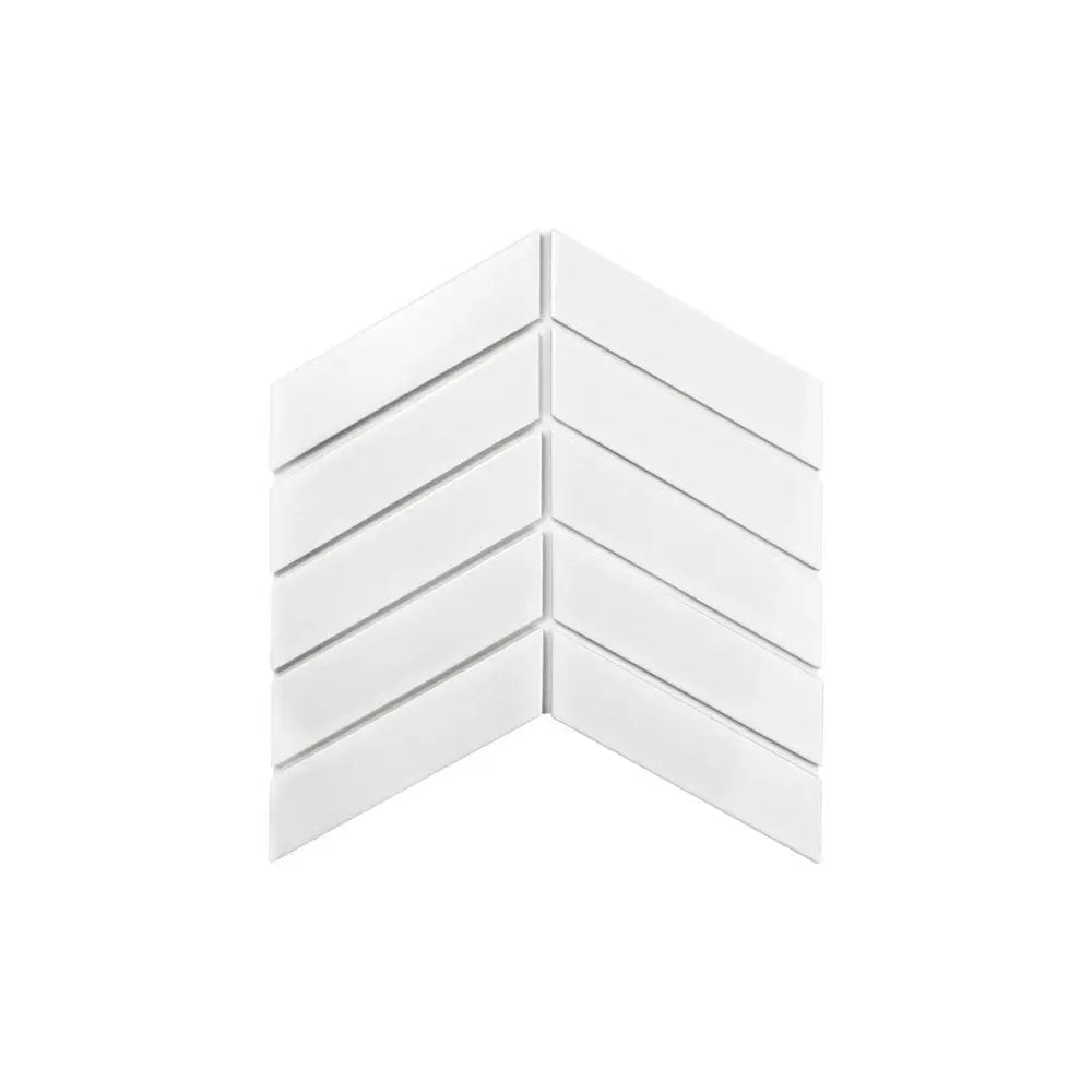 Chevron white decor matt floor & wall tile British Ceramic Tiles