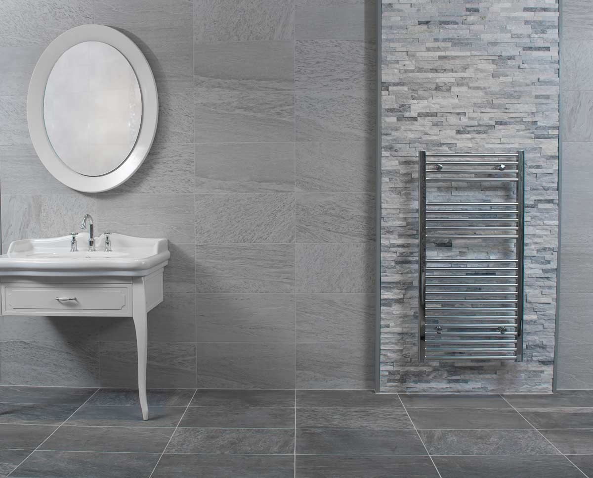 Grey/White Mix Split Face tile 10x36cm